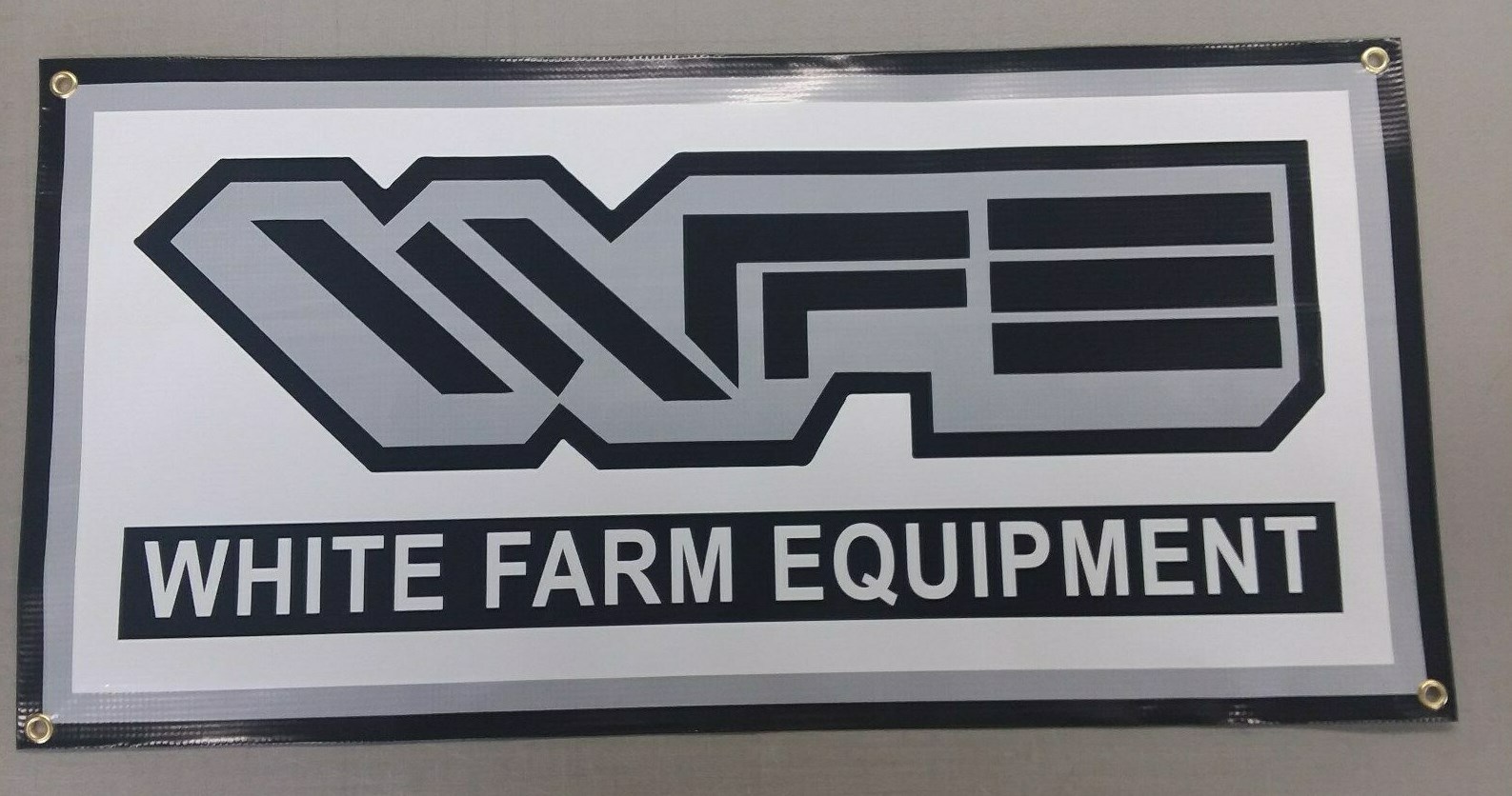 WHITE FARM EQUIPMENT BANNER – 24” X 12”