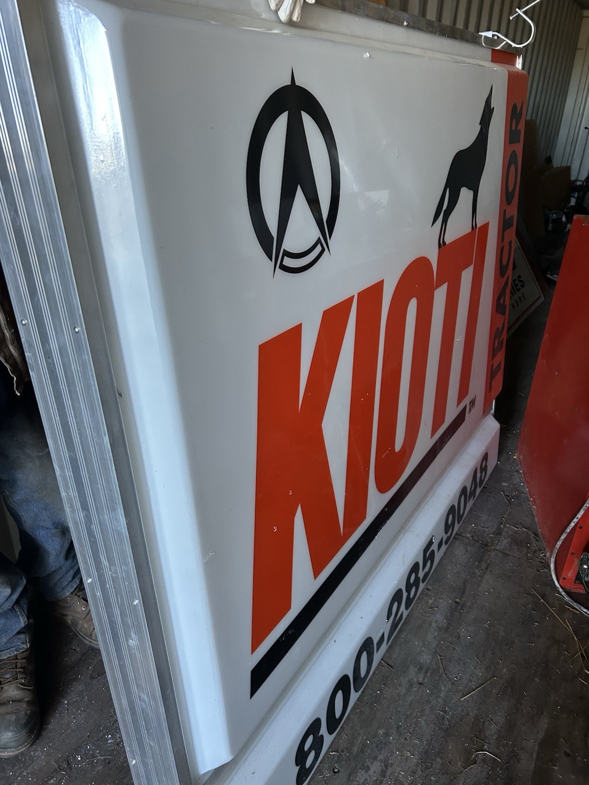KIOTI Tractor Double-Sided Lighted Advertising Sign 800-285-9048