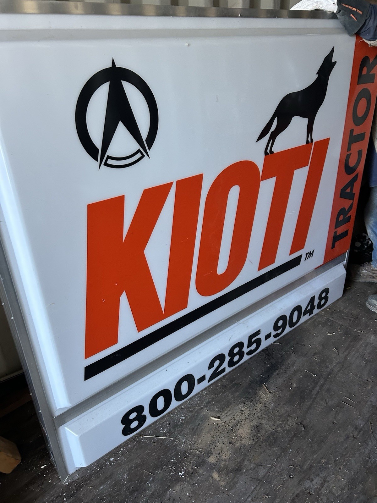 KIOTI Tractor Double-Sided Lighted Advertising Sign 800-285-9048