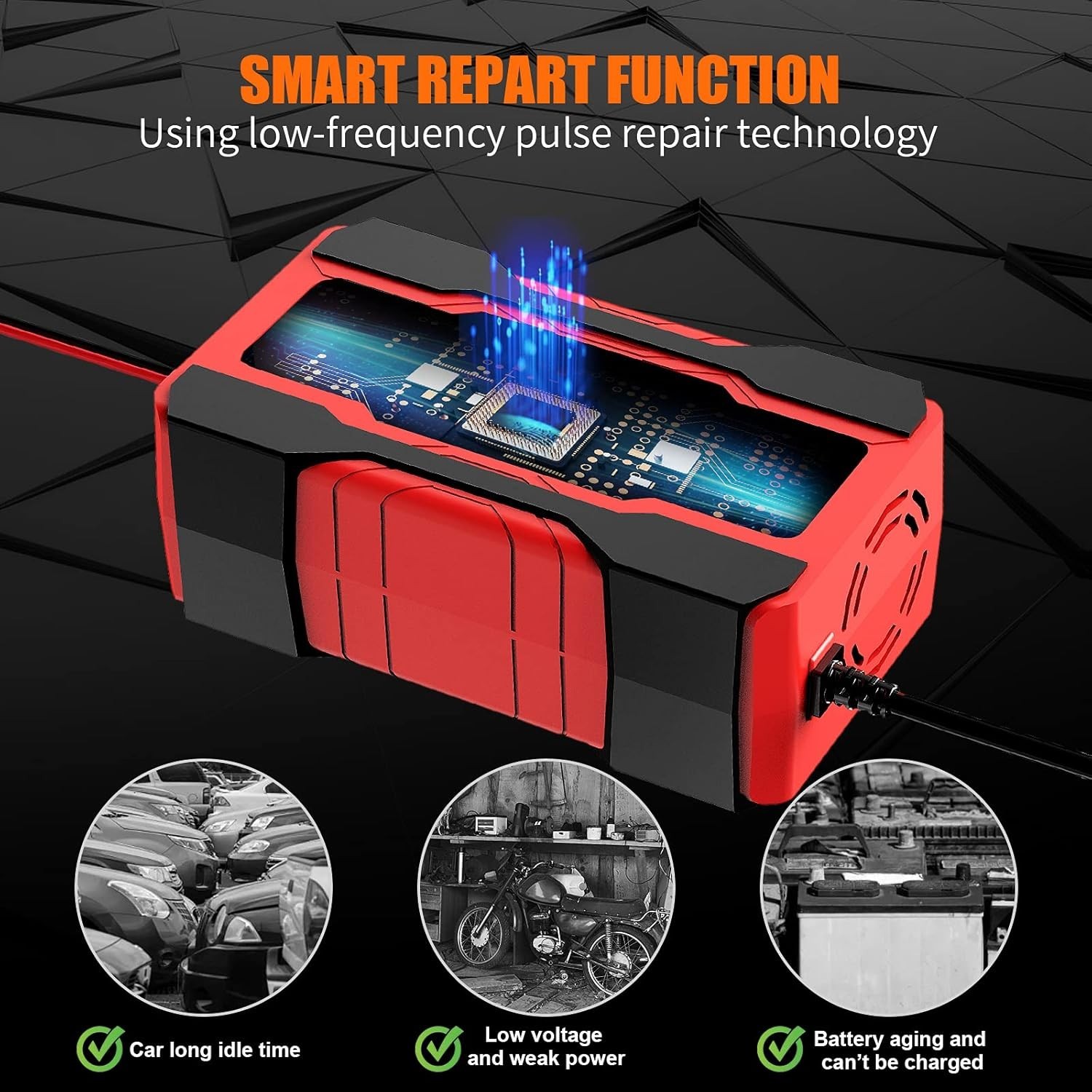 Cargador Mantenedor De Baterias 12v 24v De Auto Carros Manual Automatico Nuevo