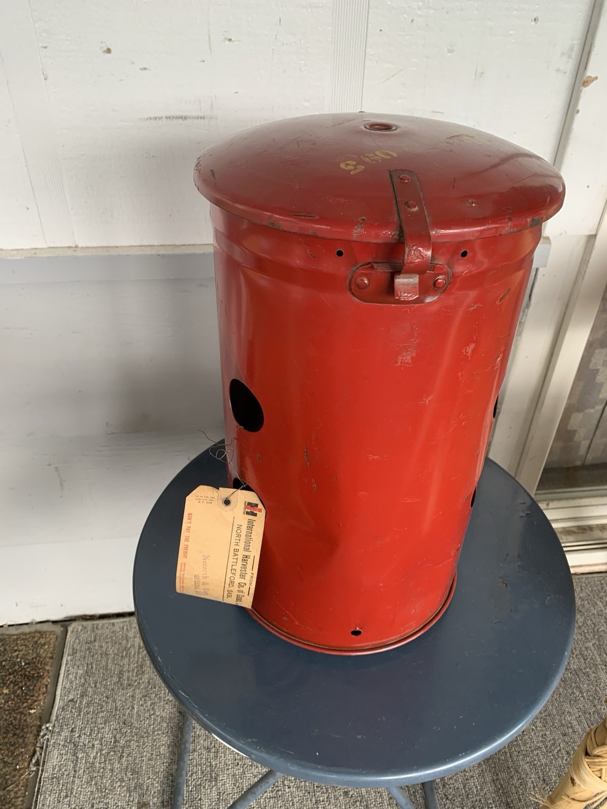 N.O.S. IHC Binder Twine Can Grain Feeder Canister Box International Harvester