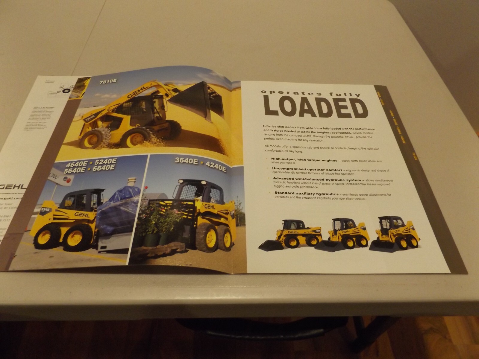 2-pc. GEHL E-SERIES SKID LOADERS, GEHL TELESCOPIC HANDLERS CT SERIES
