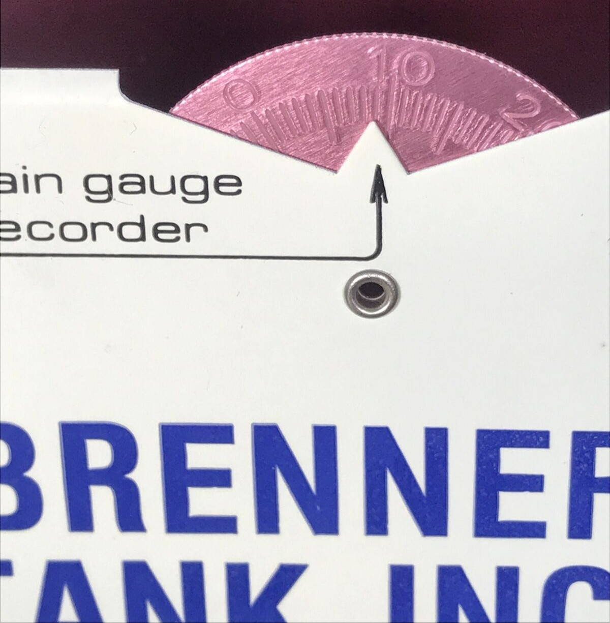 Vtg NIB Brenner Tank Inc Semi trailer ADVERTISING RAIN GAGE fertilizer chemical
