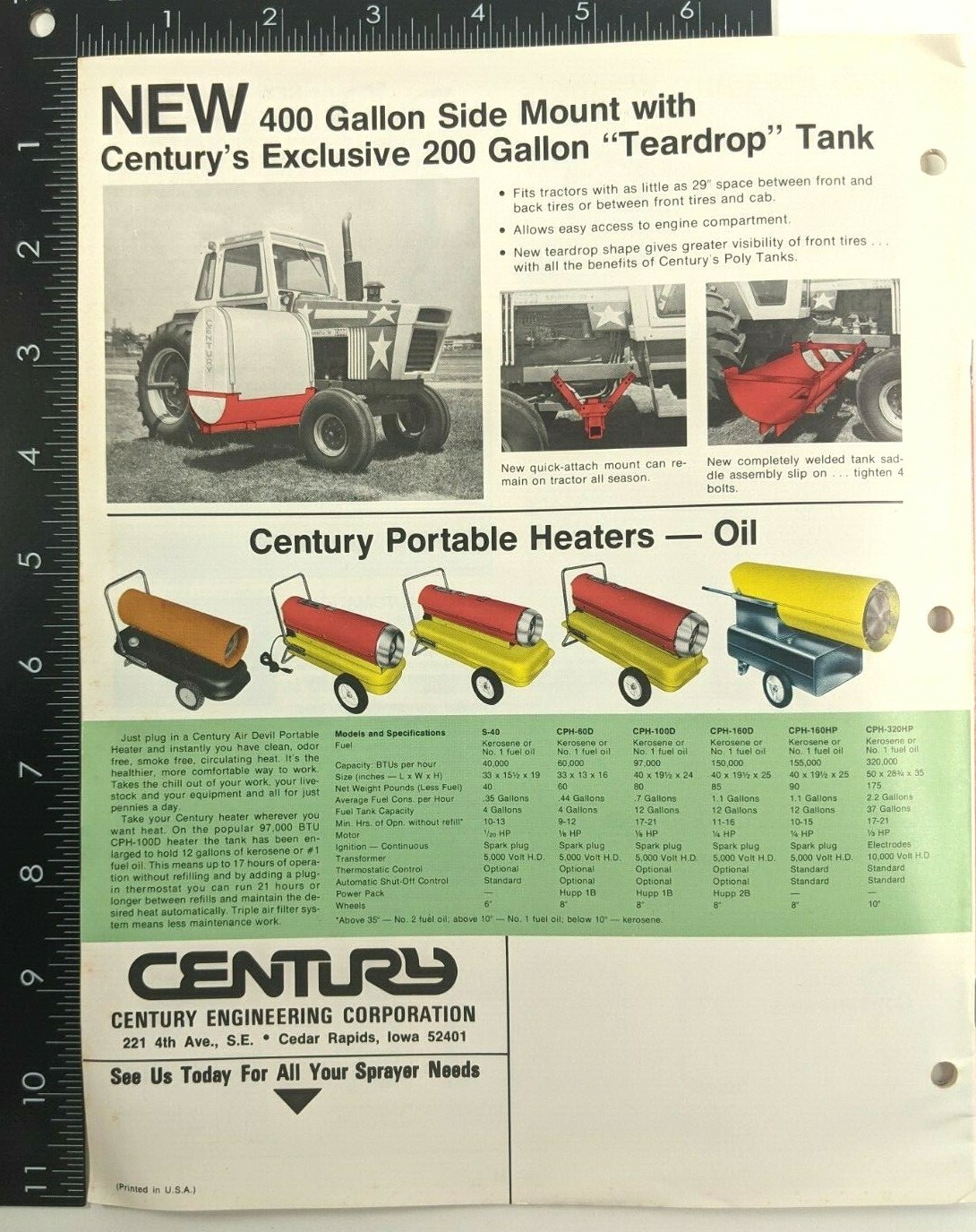 Vintage OEM 1977 Century Engineering Color Catalog Sprayers Washers Heaters Farm