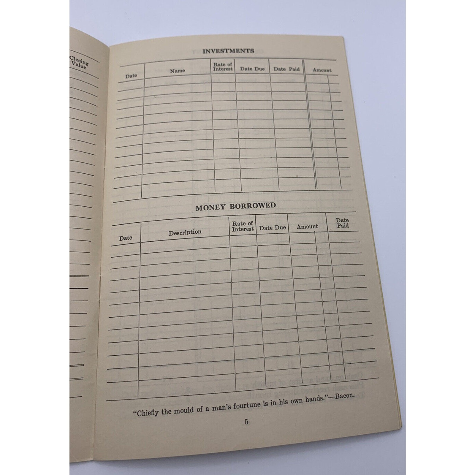 1944 Farm Account Book Mid States Fence Agricultural Accounting and Budgeting