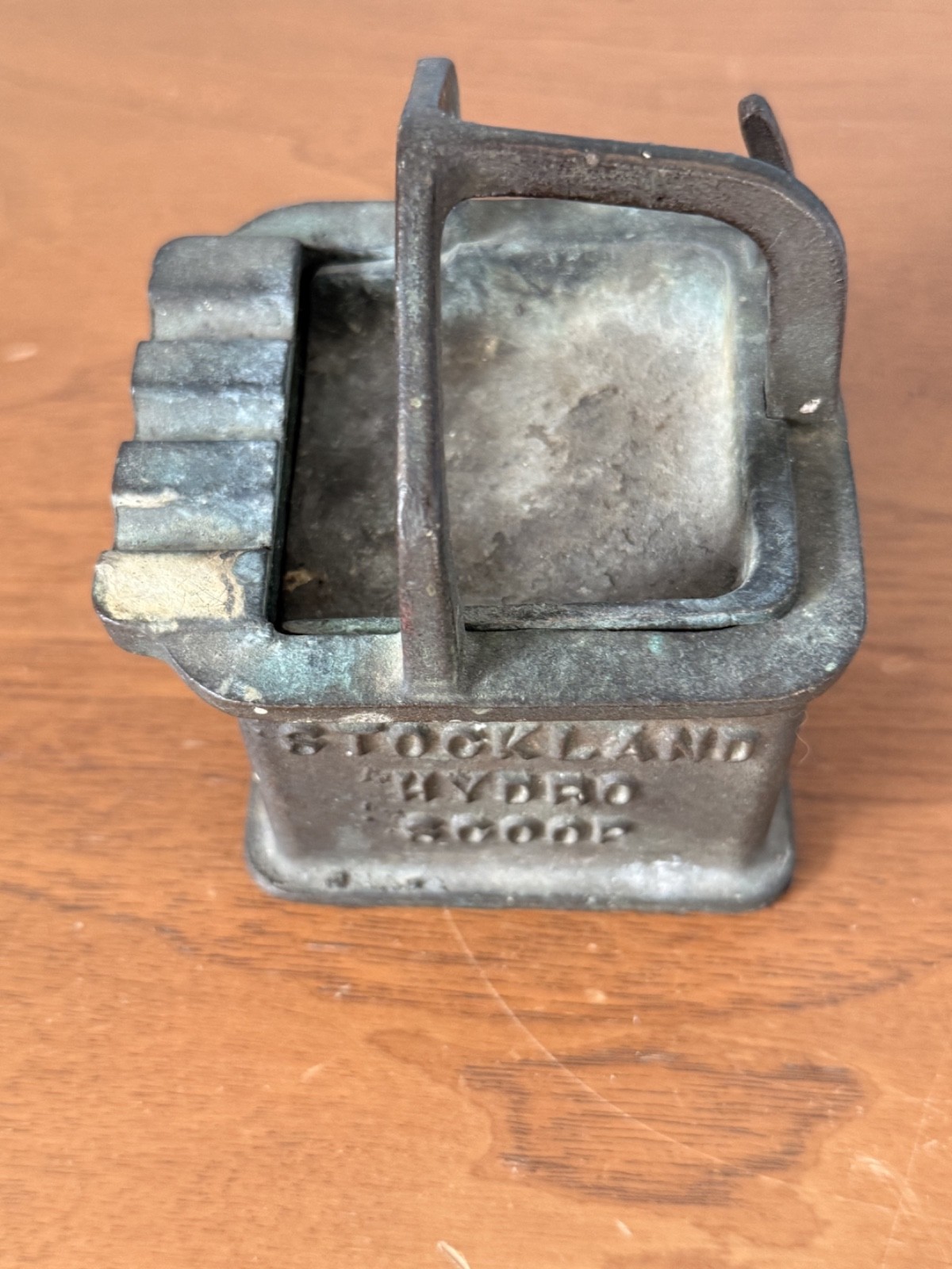 Stockland Hydro Scoop Salesman Sample Advertising Solid Brass Ashtray! Farming