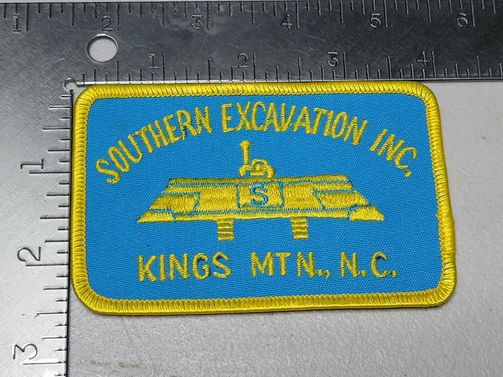 S VINTAGE KINGS MOUNTAIN NORTH CAROLINA patch southern excavation blue