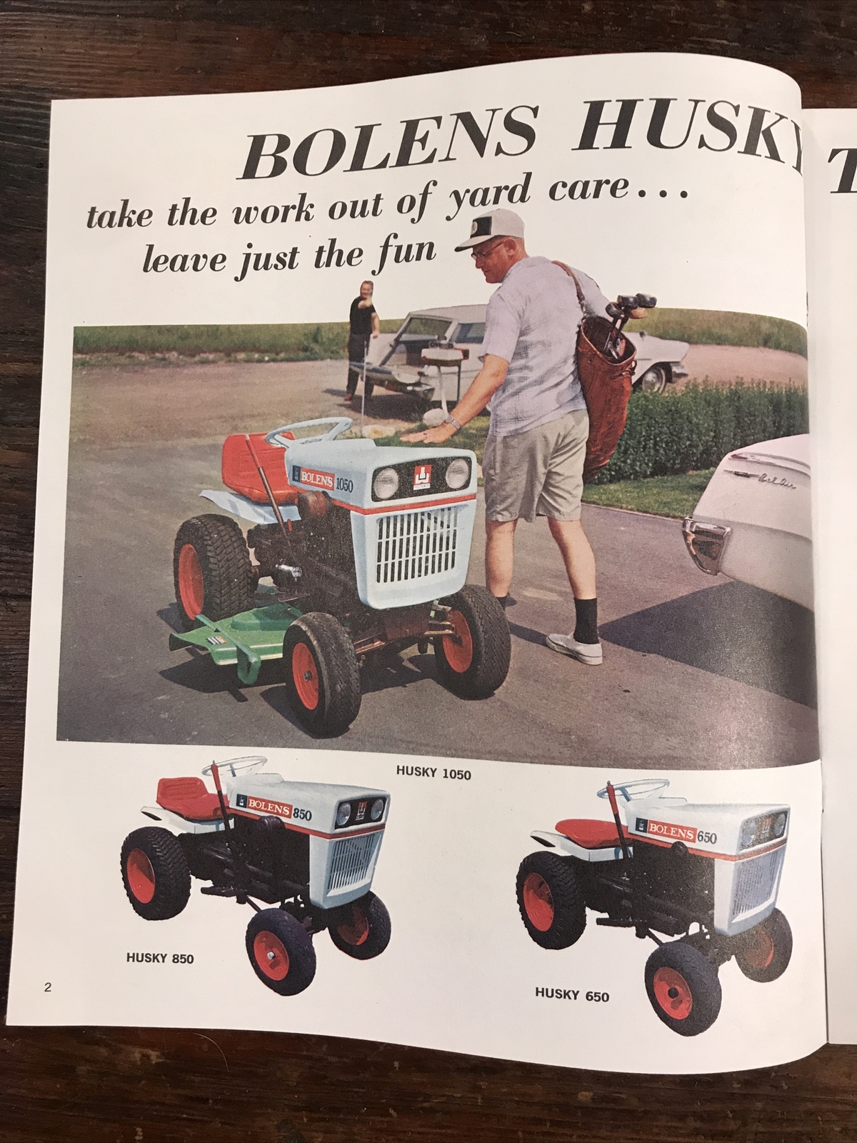 1965 VINTAGE ORIGINAL BOLENS LAWN GARDEN ESTATE KEEPER TRACTOR COLOR BROCHURE