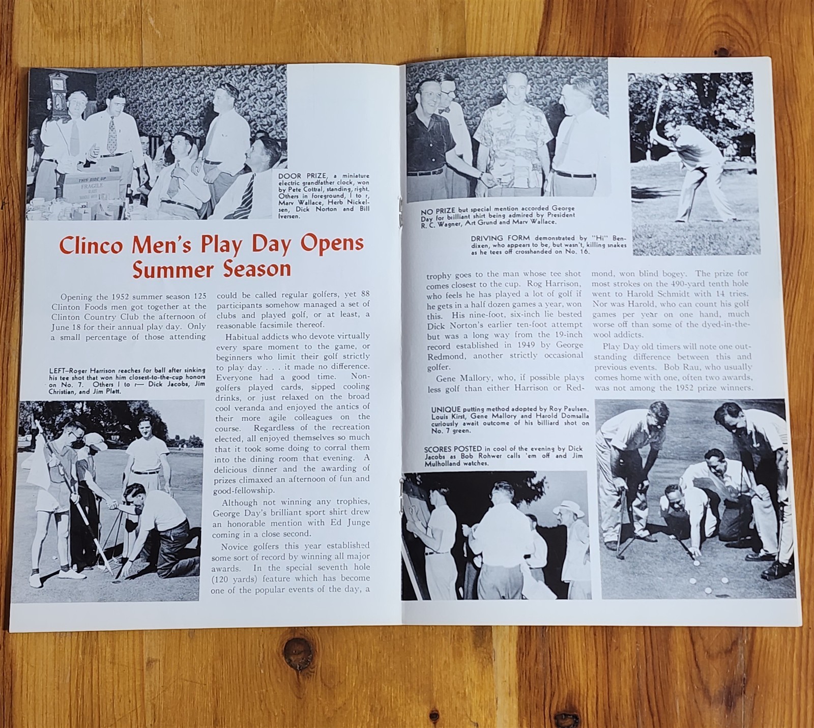 1952 CLINCO CLINTON INDUSTRIES NEWS BOOKLET KOREAN VETS RETURN GOLF CLINTON IOWA
