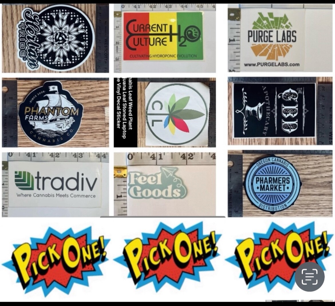 *VARIETY* GLOSSY VINYL STICKER – OREGON, USA CANNABIS CONCENTRATE ADVERTISEMENT
