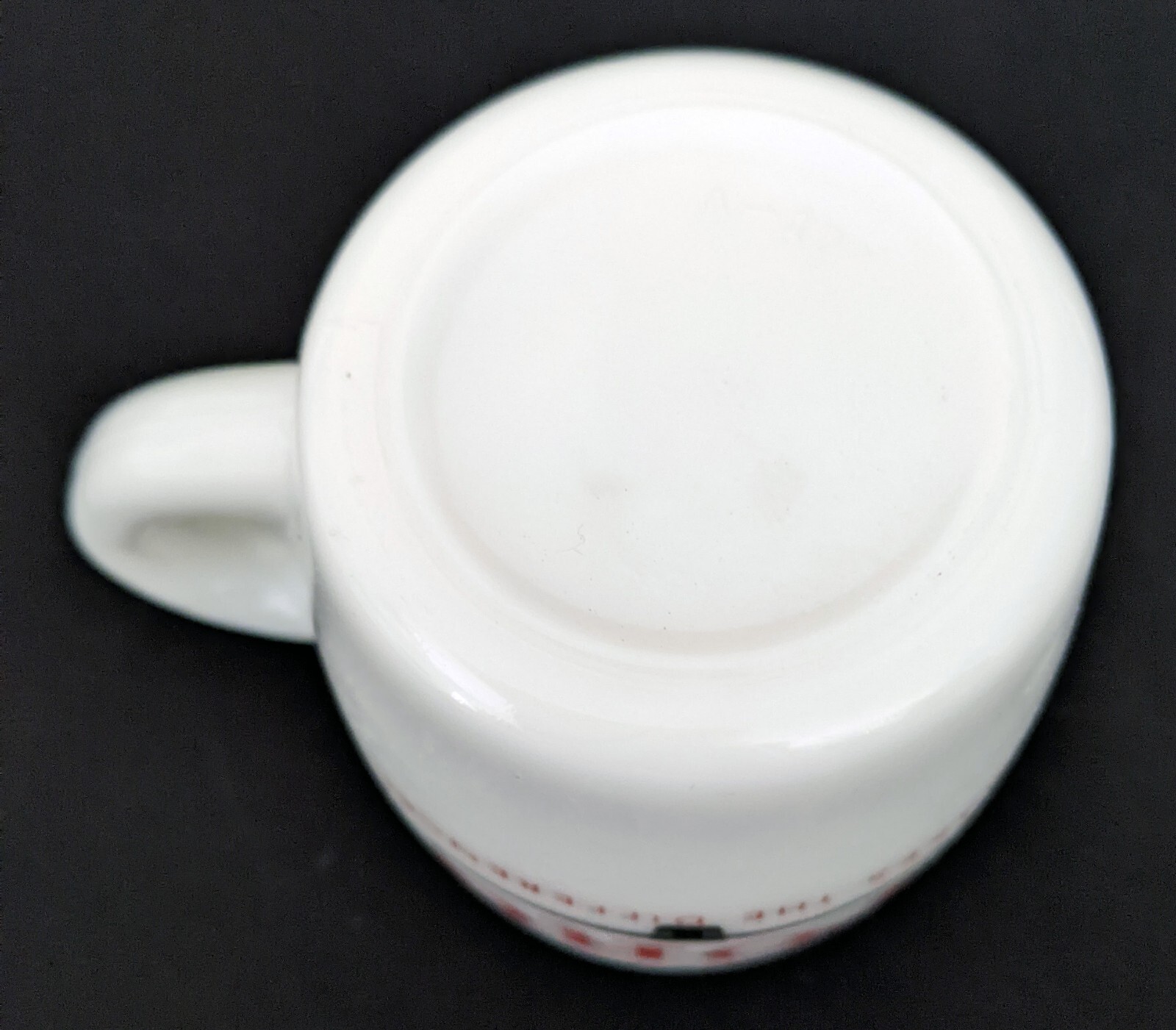 Hazel Atlas ~ Milk Glass Coffee Mug ~ Advertising Toro Lawn Mowers ~ 1960s