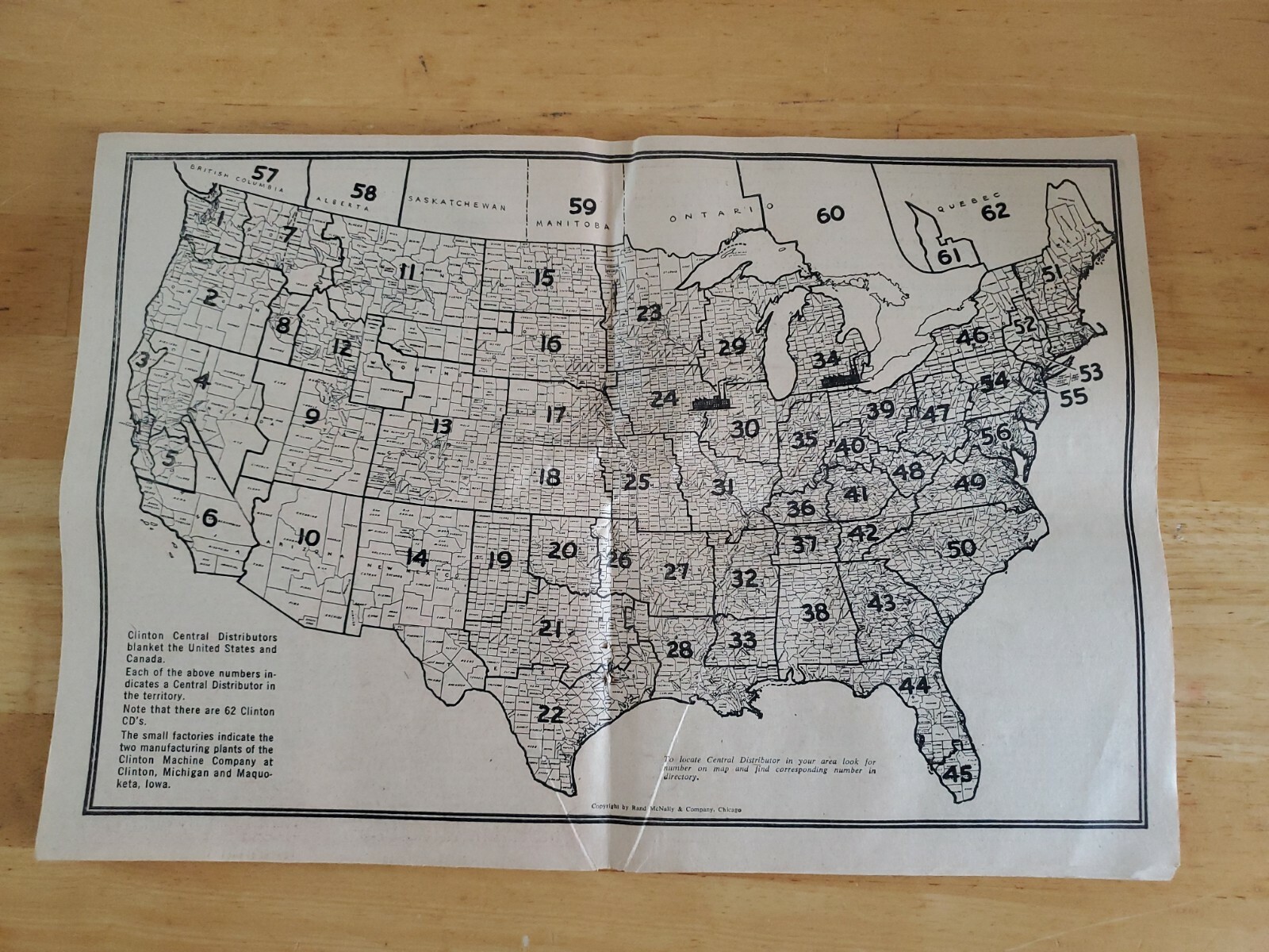 Vintage 1955 Authorized Clinton Service Directory Clinton Machine Co. Gas Engine
