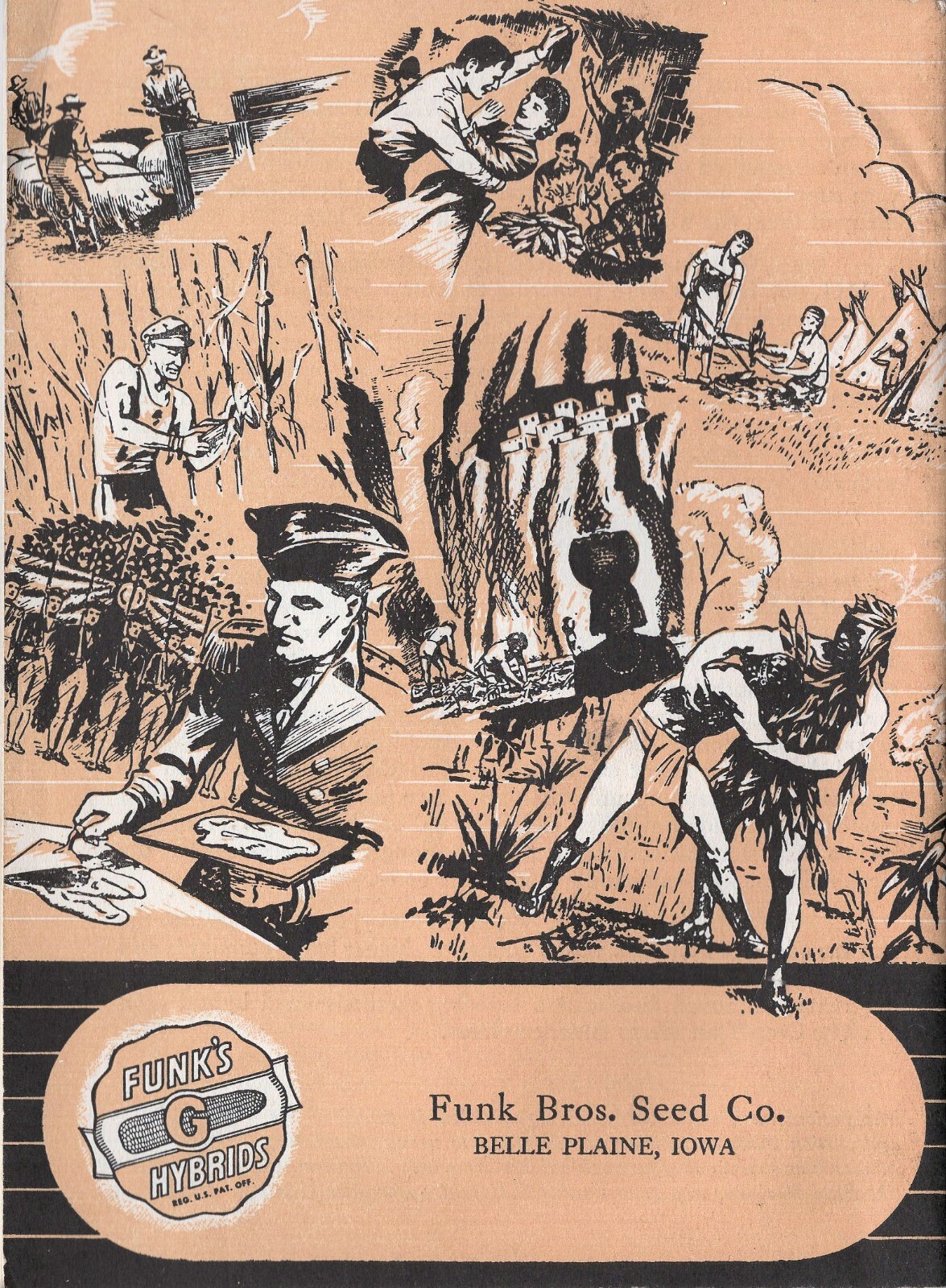 1947 The Great Story of Corn, Funk Bros. Seed Co., Bloomington Ill 32p Booklet