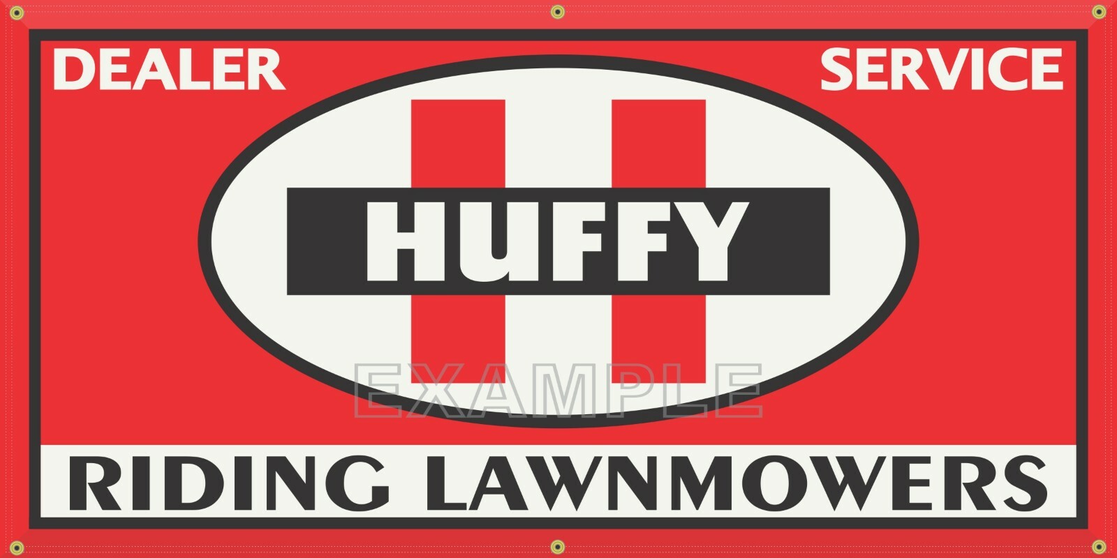 HUFFY RIDING LAWNMOWERS LAWN TRACTOR EQUIPMENT DEALER SALES SIGN REMAKE BANNER