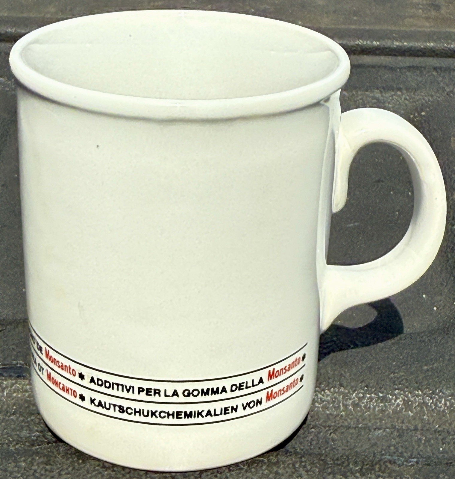 (4) Monsanto Agricultural Chemical Multi-National Ceramic Coffee Cup Mug Rubber