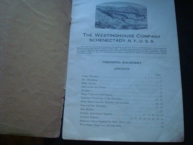 Threshing Machinery 81st Year Catalog 1916 Schenectady NY Westinghouse Rare