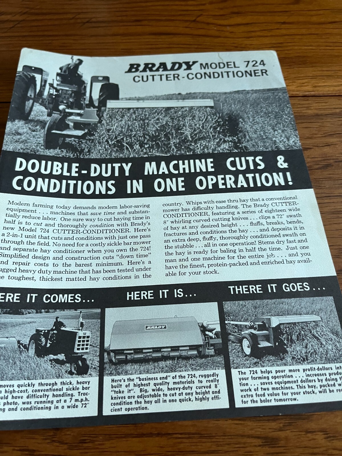 Brady Model 724 Cutter Conditioner Brochure FCCA