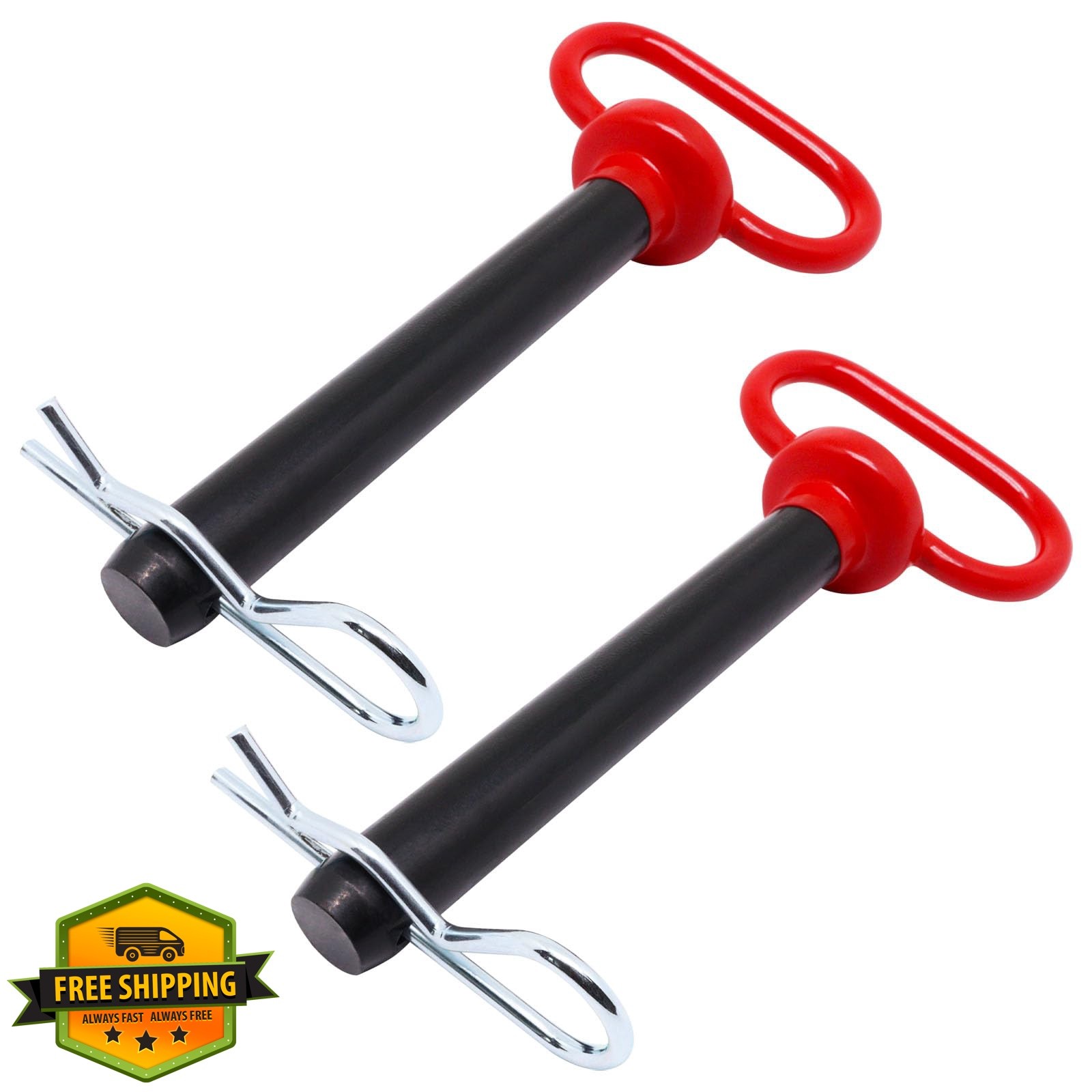 YuGtcen Hitch Pin 3/4 x 5 inch Red Handle Trailer Clip