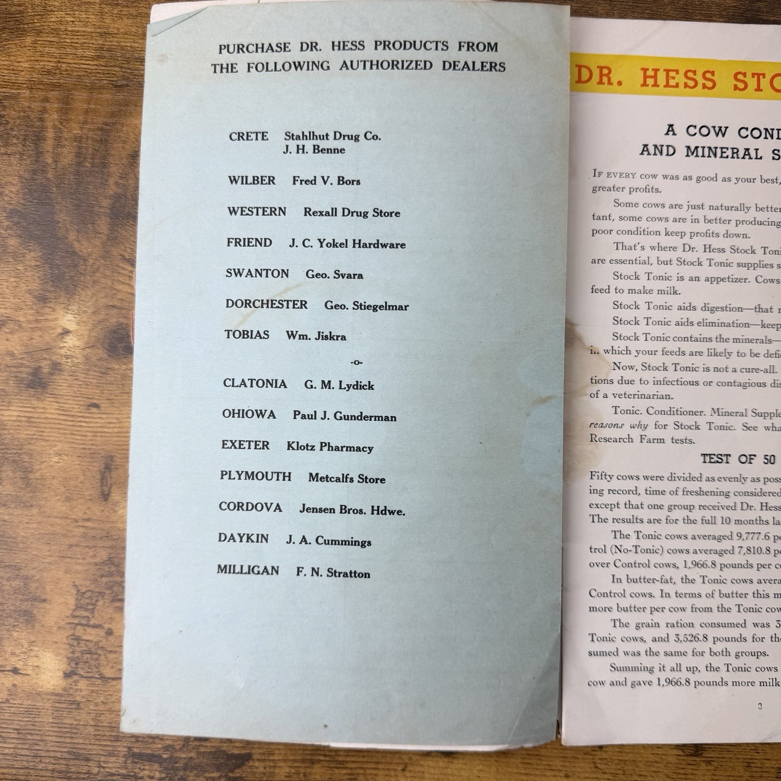 Antique 1930s Dr. Hess & Clark Annual Catalog Agriculture Ephemera + Price List