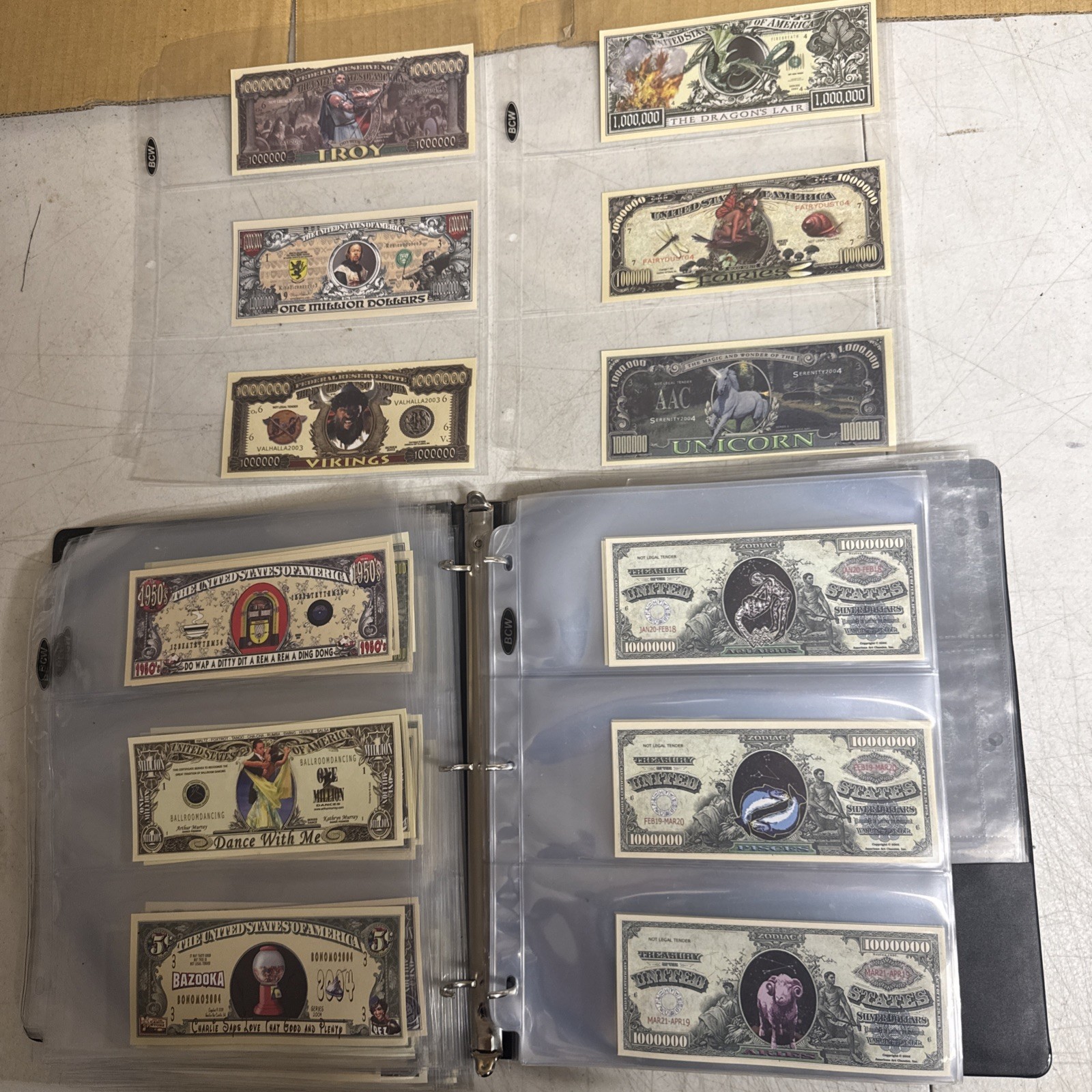 Huge Collection of 200+ Million Dollar Bills Mixed Themes /