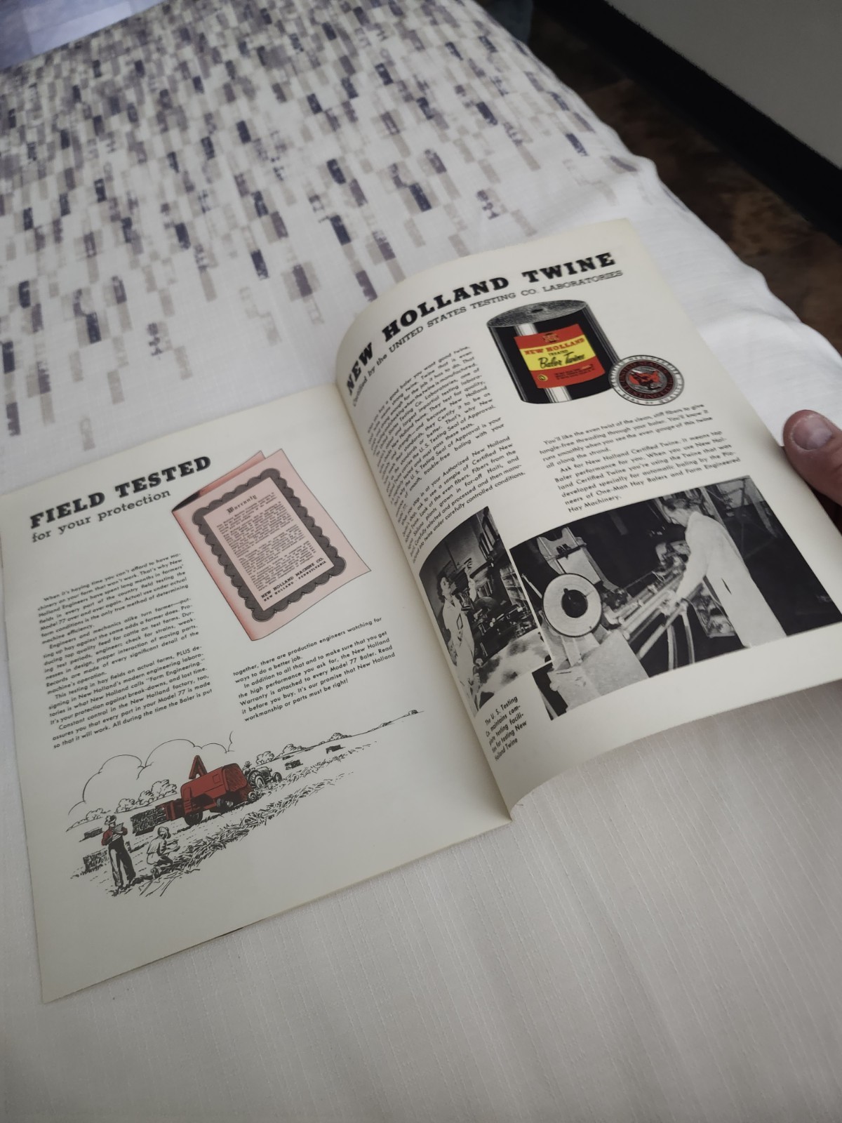 New Holland Automatic Pick-up Baler Model No. 77 Advertising Brochure 1952