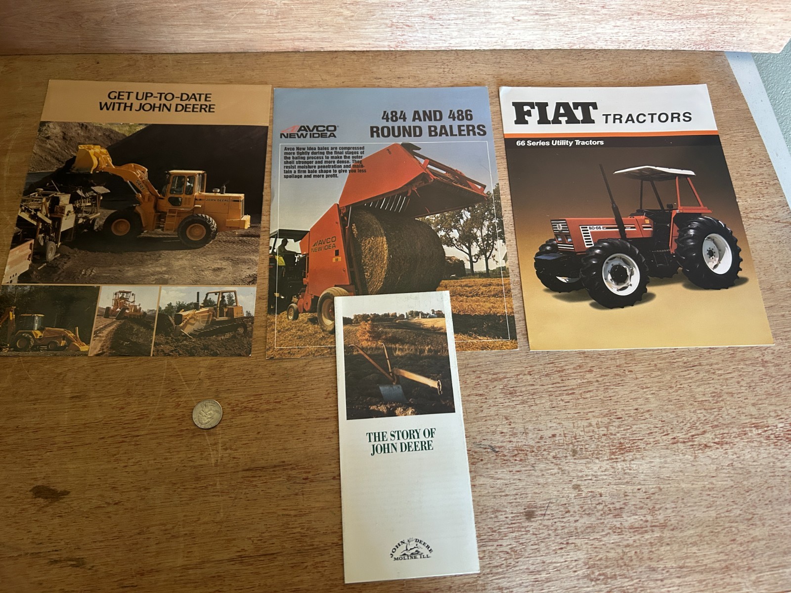 John Deere Fiat Tractors Avco New Idea Advertising Flyer Brochure Vintage Lot