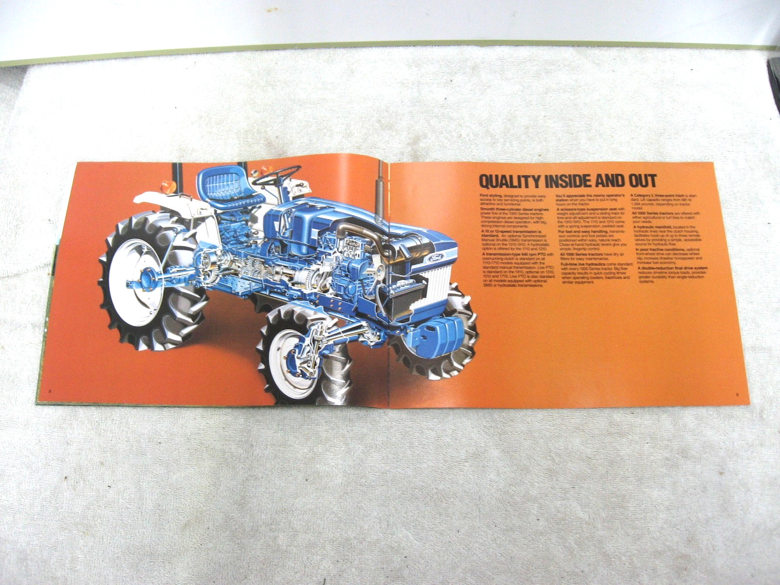 VINTAGE 1986 FORD TRACTOR BROCHURE 1000 SERIES 1110 1210 1310 1510 1710 1910