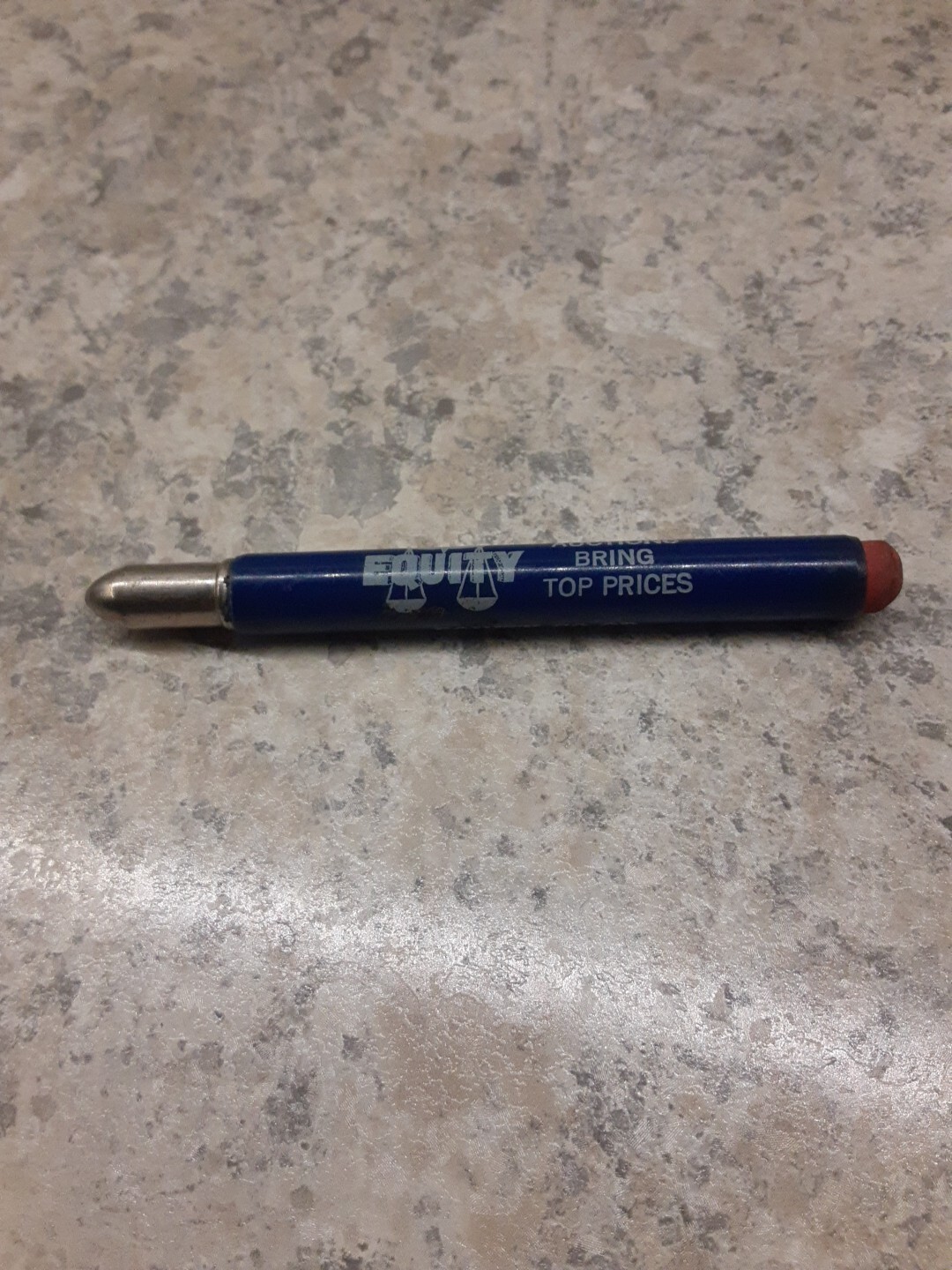 Vintage Equity Co-op Livestock Sales Ass&rsquo;n Baraboo WI Bullet Pencil 3.75&Prime;
