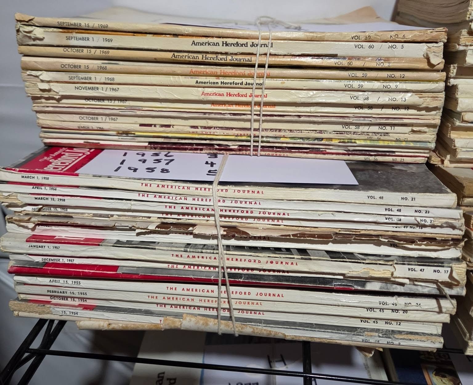 VINTAGE HEREFORD JOURNALS 1950-2001