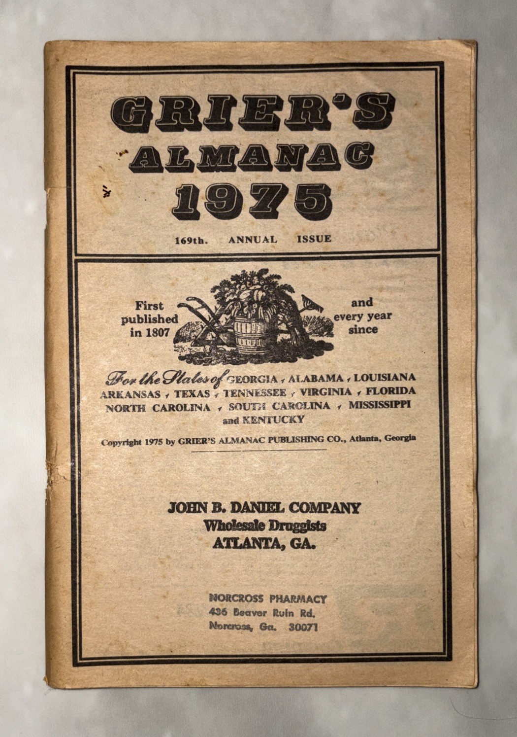 Lot of 4 Vintage GRIER&rsquo;S ALMANAC 1964, 1970,1972,1974 &1975 Issues