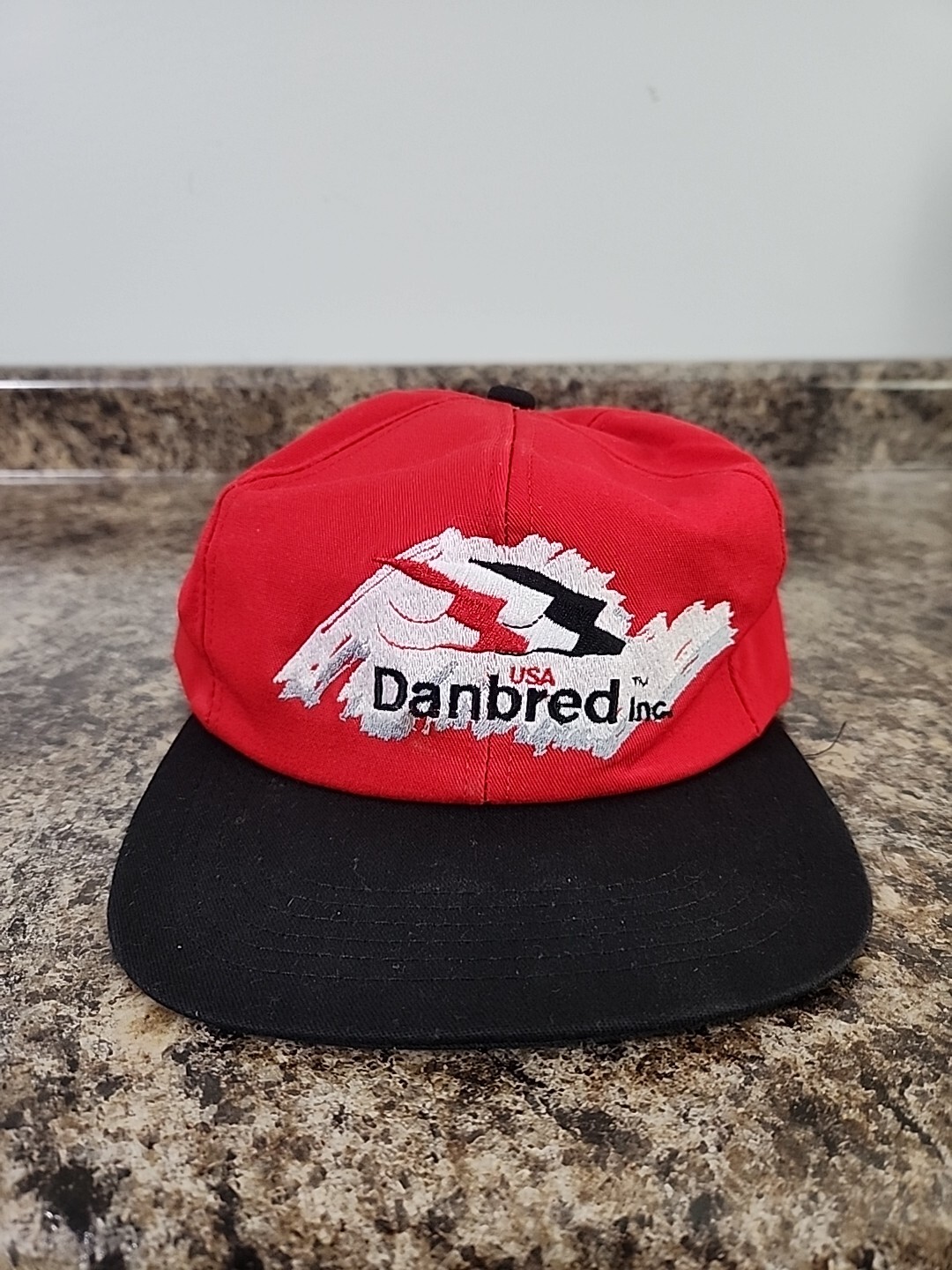 Danbred Inc Pig Pork Genetics Snapback Hat Dorchester Nebraska Red Black