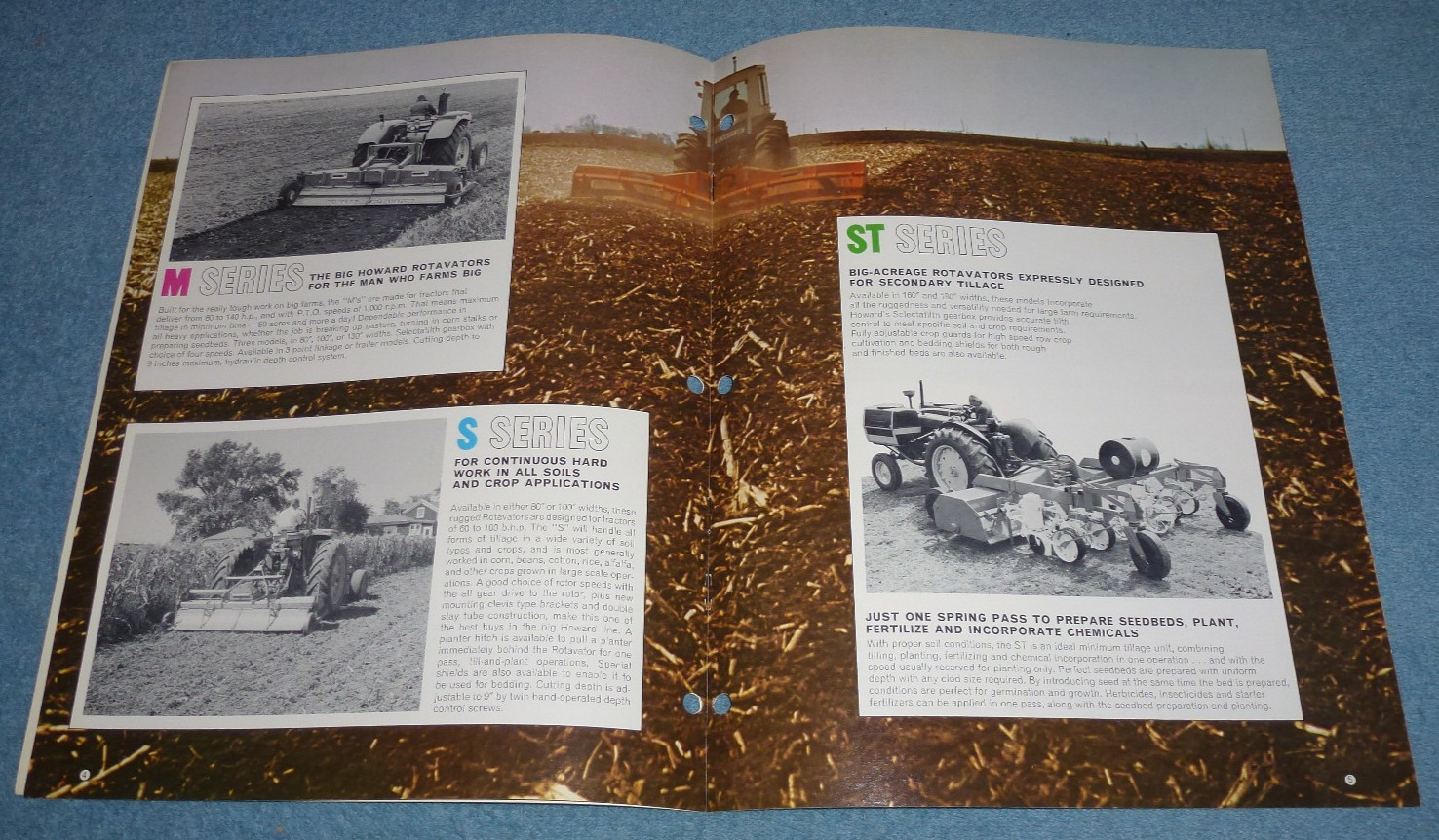 Vtg Howard Rotavator Co Brochure Model Series M S ST P E Rotadrill Rotacadet etc