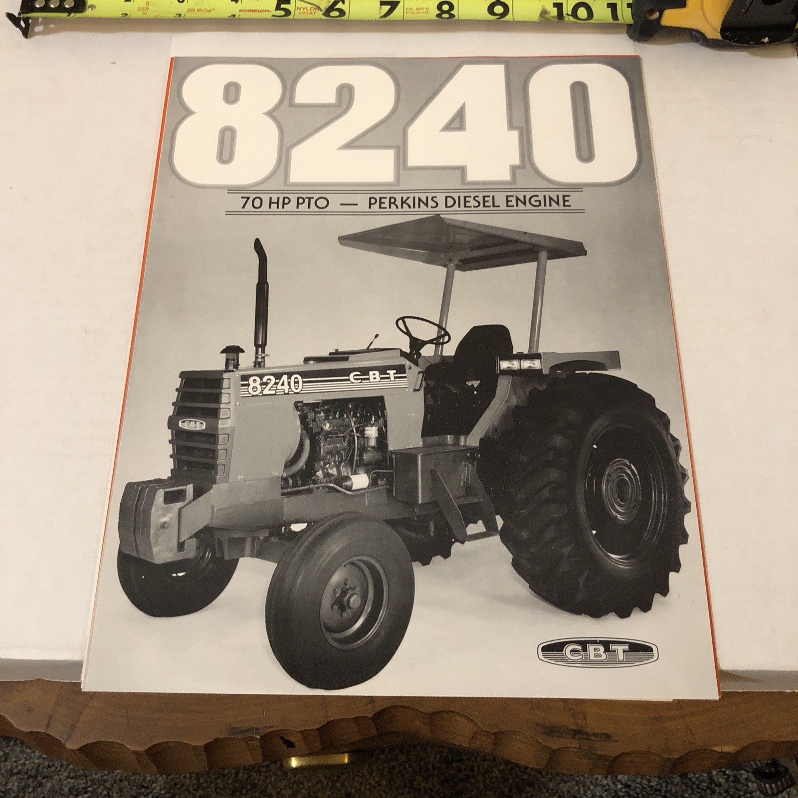 *CBT 8240 2WD Tractor Sales Brochure Spec Sheet Literature C-B-T Perkins Engine