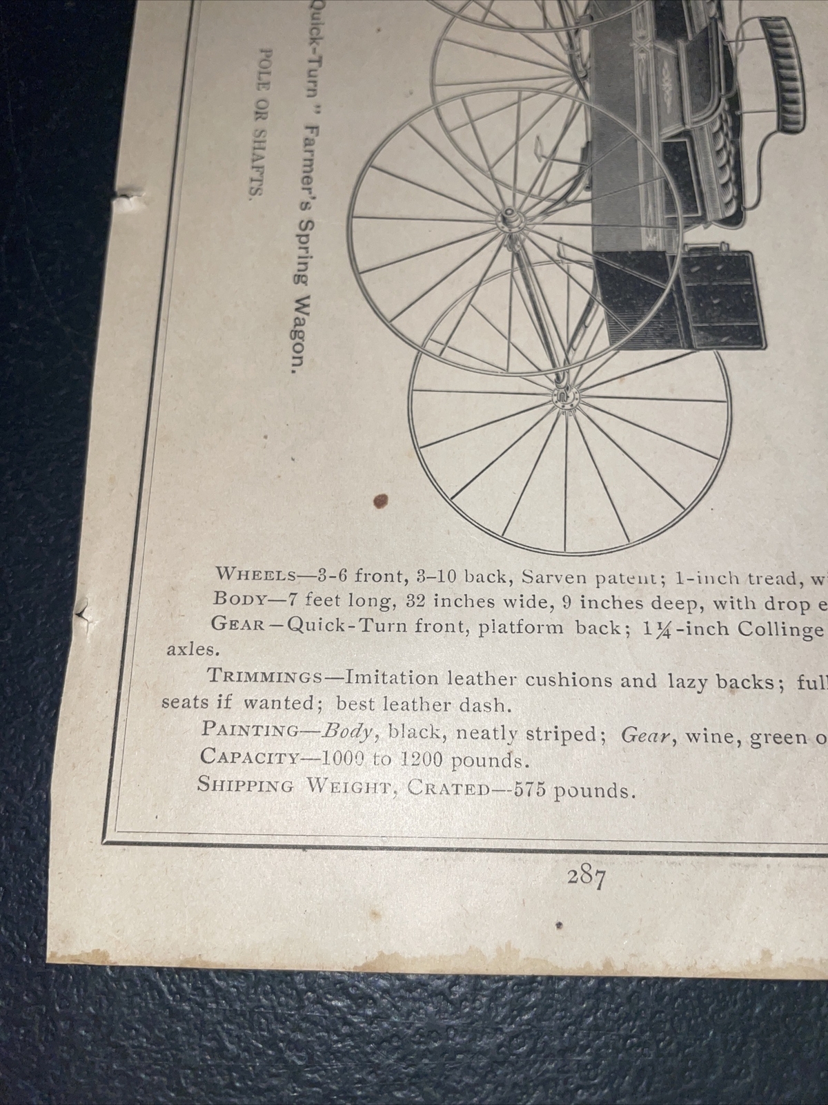 1891 Baldwin – Farmer’s Spring Wagon – Farm Advertising – New Orleans