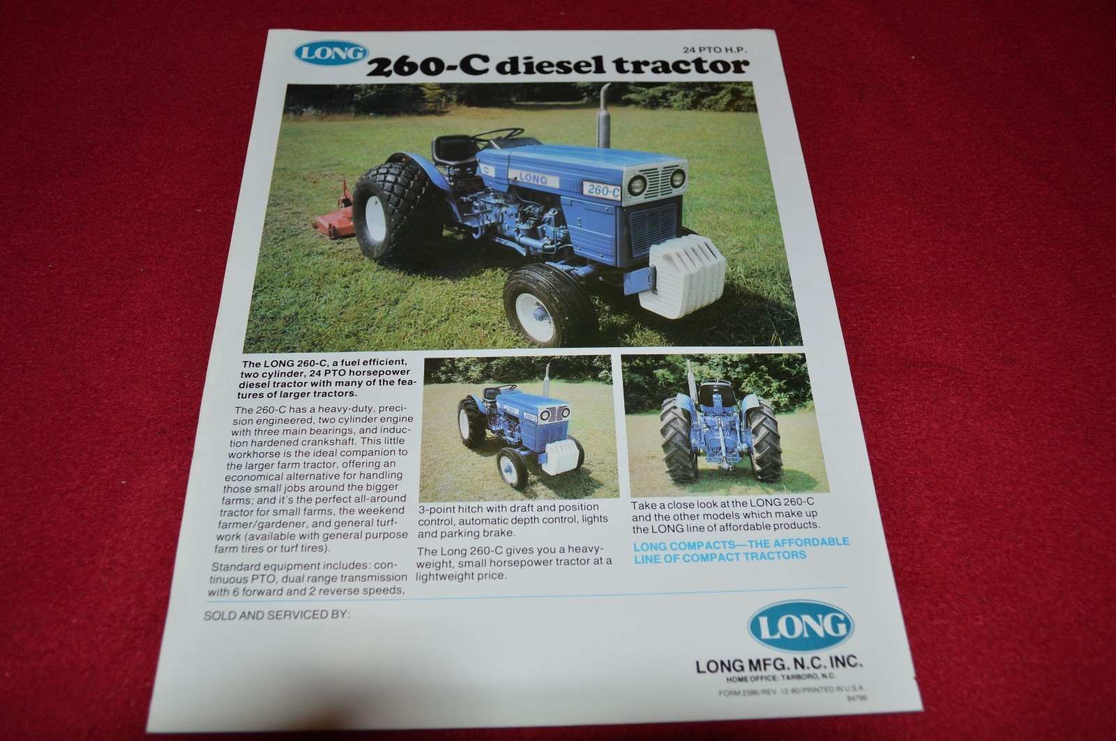 Long 260-C Tractor Dealers Brochure LCOH