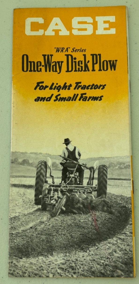 Case WRA Series One Way Disk Plow For 1945 Brochure DCPA26