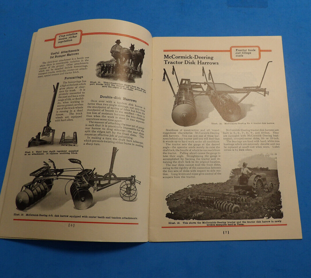 MCCORMICK DEERING BROCHURE 1931 TILLAGE CATALOG 31 PAGE