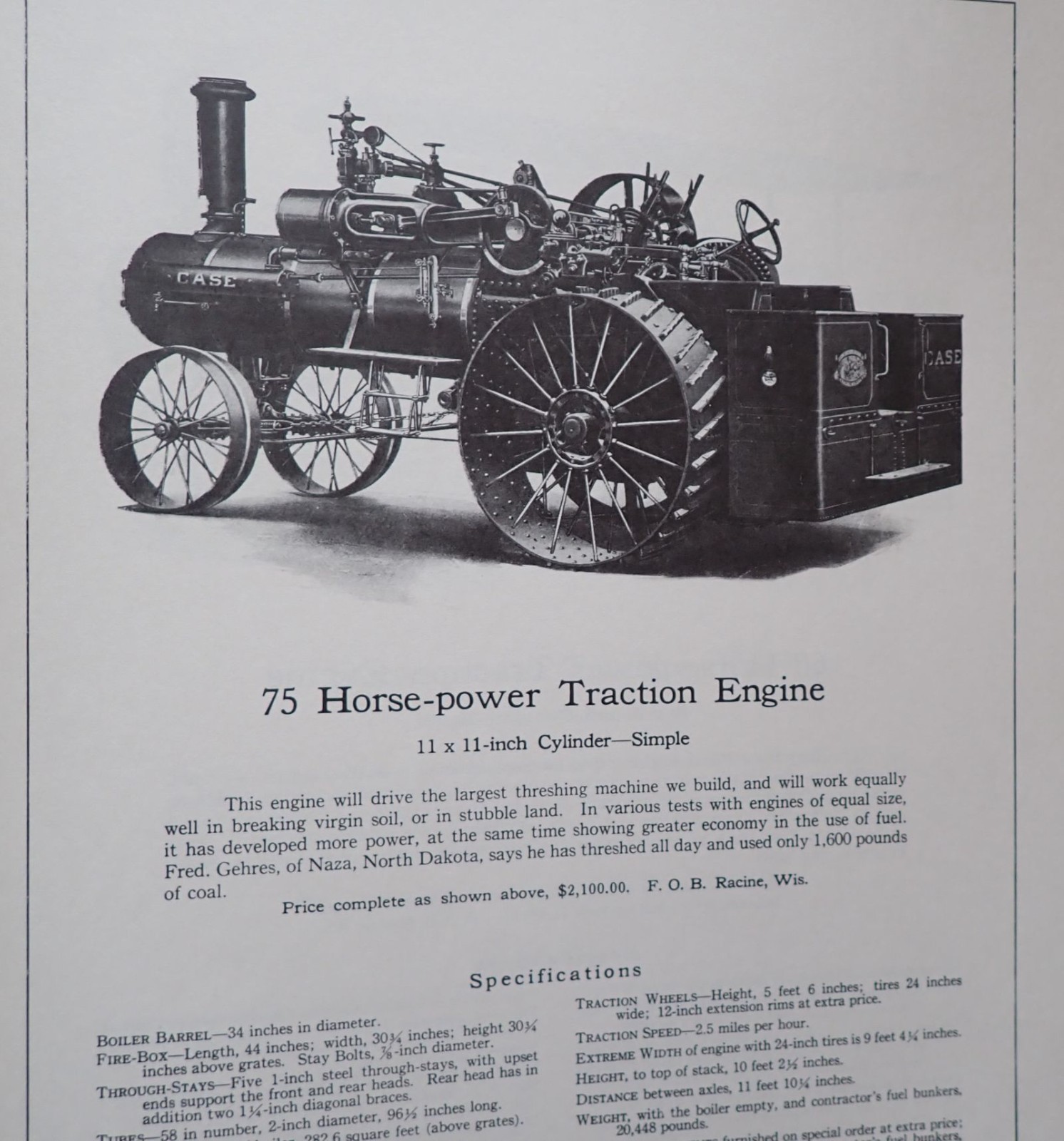 CASE THRESHING MACHINERY CATALOG 1912