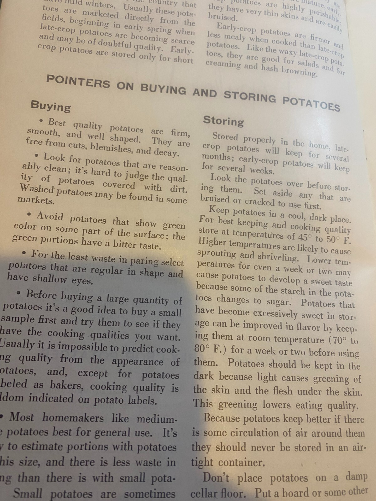 Vintage/Rare- Potatoes in Popular Ways- Farm Brochure USDA issued October 1957