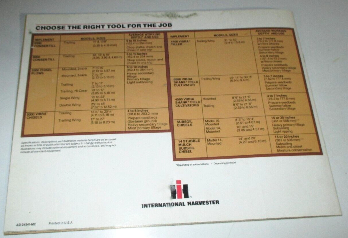 *IH International Soil Conditioning Equipment Sales Brochure 6500 4700 5500&more