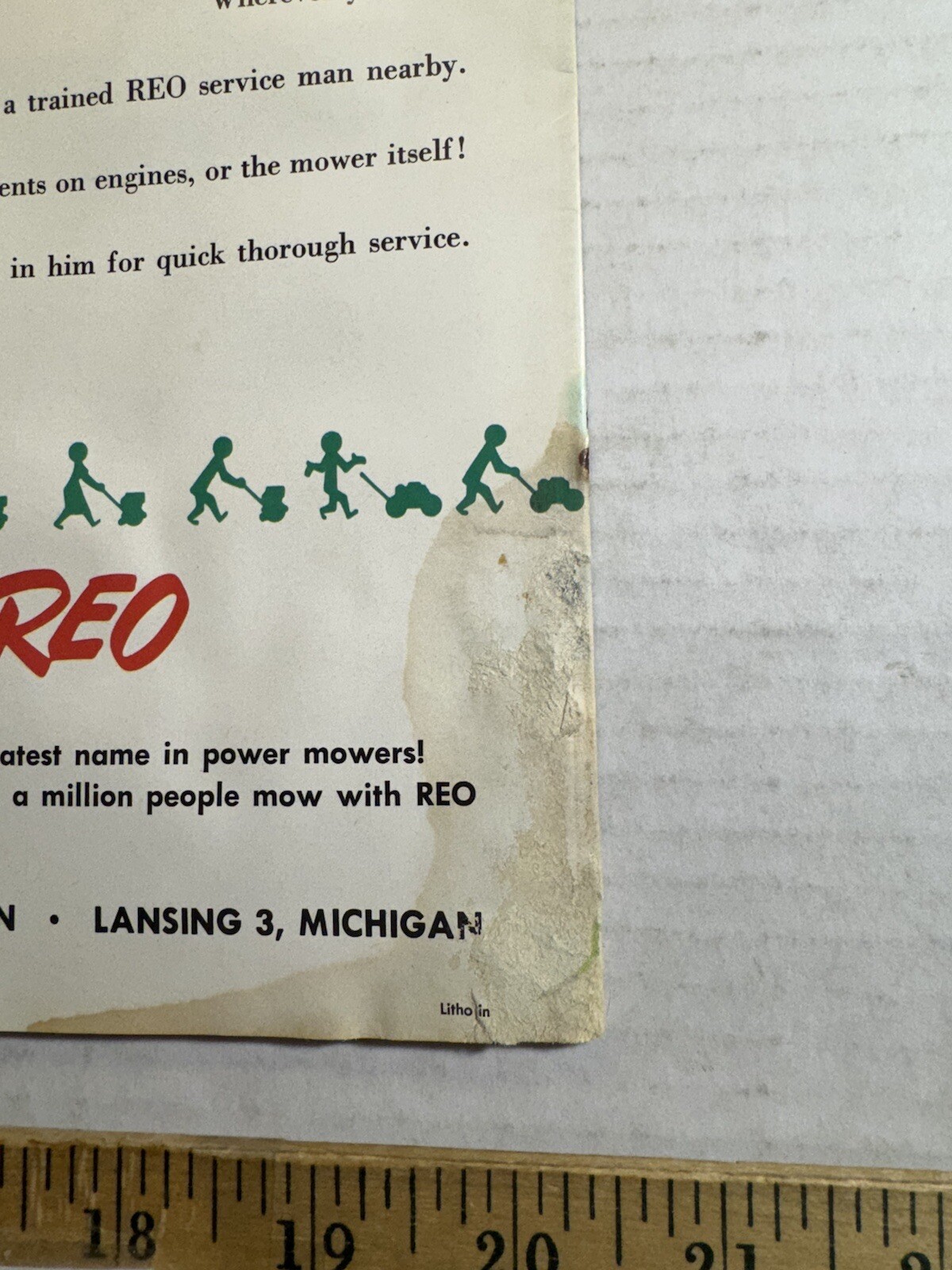 Vintage Give Your Lawn The Professional Touch With A Reo Lansing MI Brochure