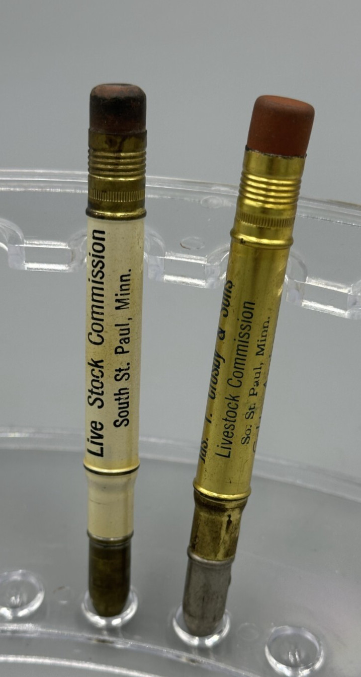 Vintage LIVE STOCK COMMISSION Farm Advertising BULLET PENCIL Minnesota ST PAUL