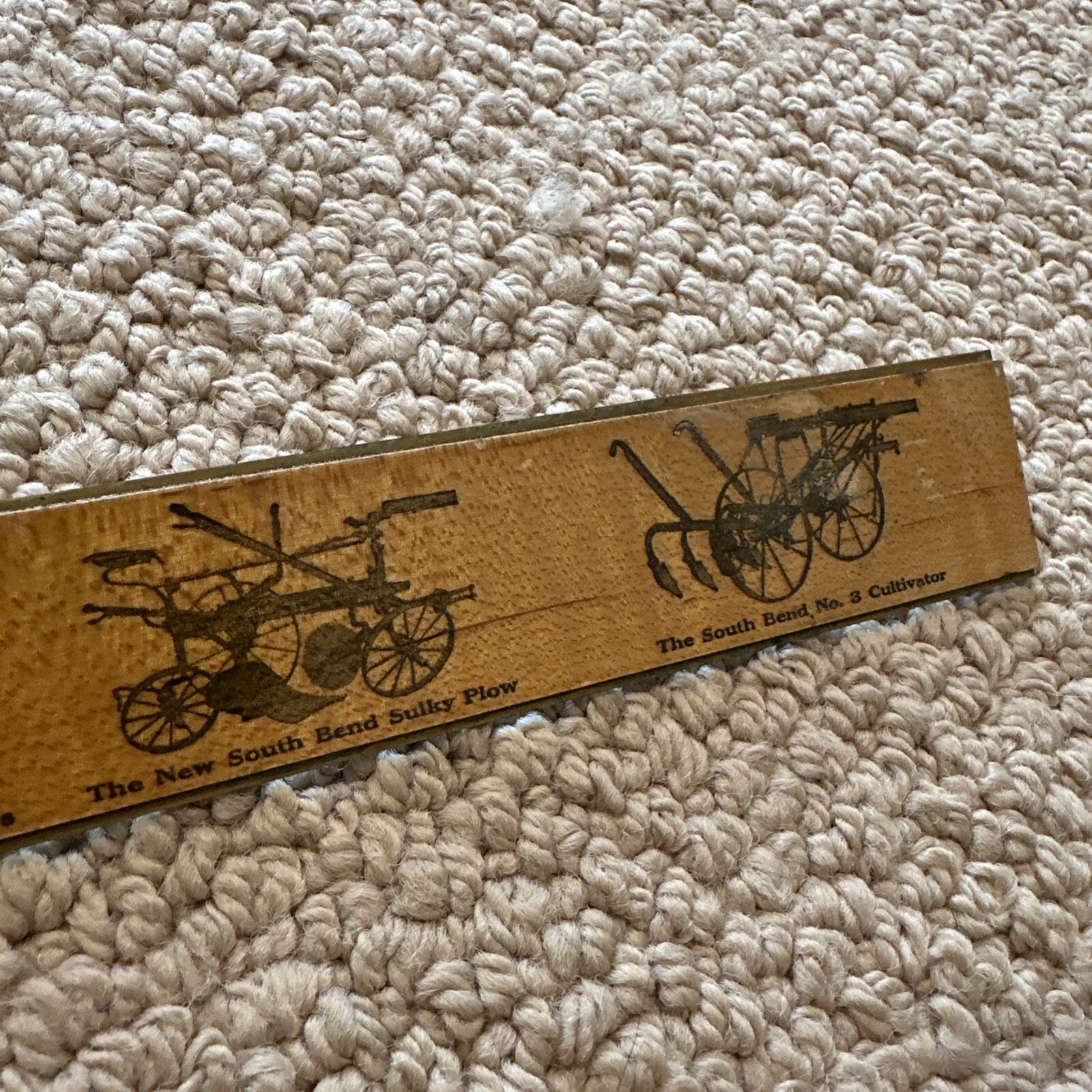 Old Advertising Ruler South Bend Chilled Plow Company Casaday Farm Implements