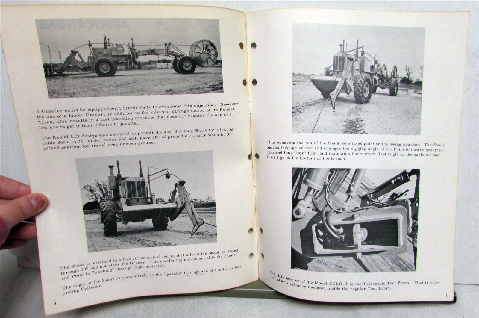 1965 ATECO Cable Plowing Applications Tractor Construction Specs Sales Brochure