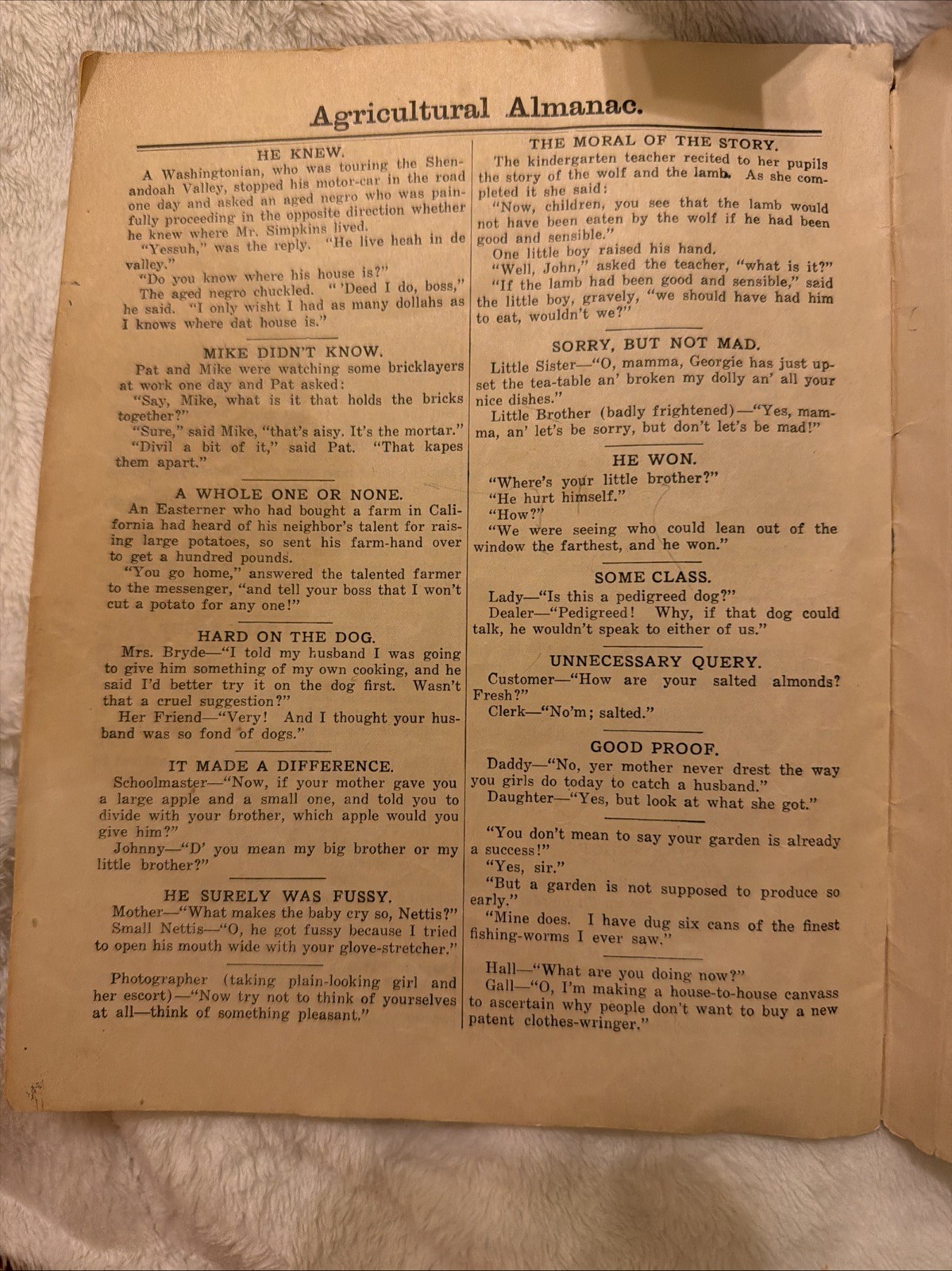Agricultural Almanac 1916 Lancaster, Pennsylvania John Baer&rsquo;s Sons