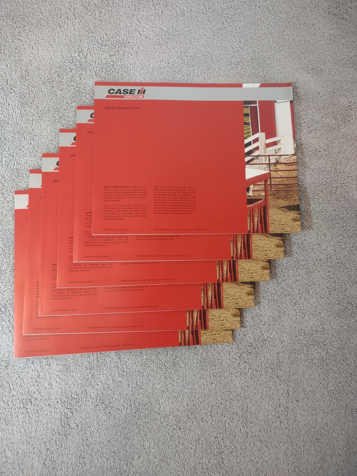 Case IH Loaders And Implements Sales Brochures. Lot Of 6. Copyright 2009.