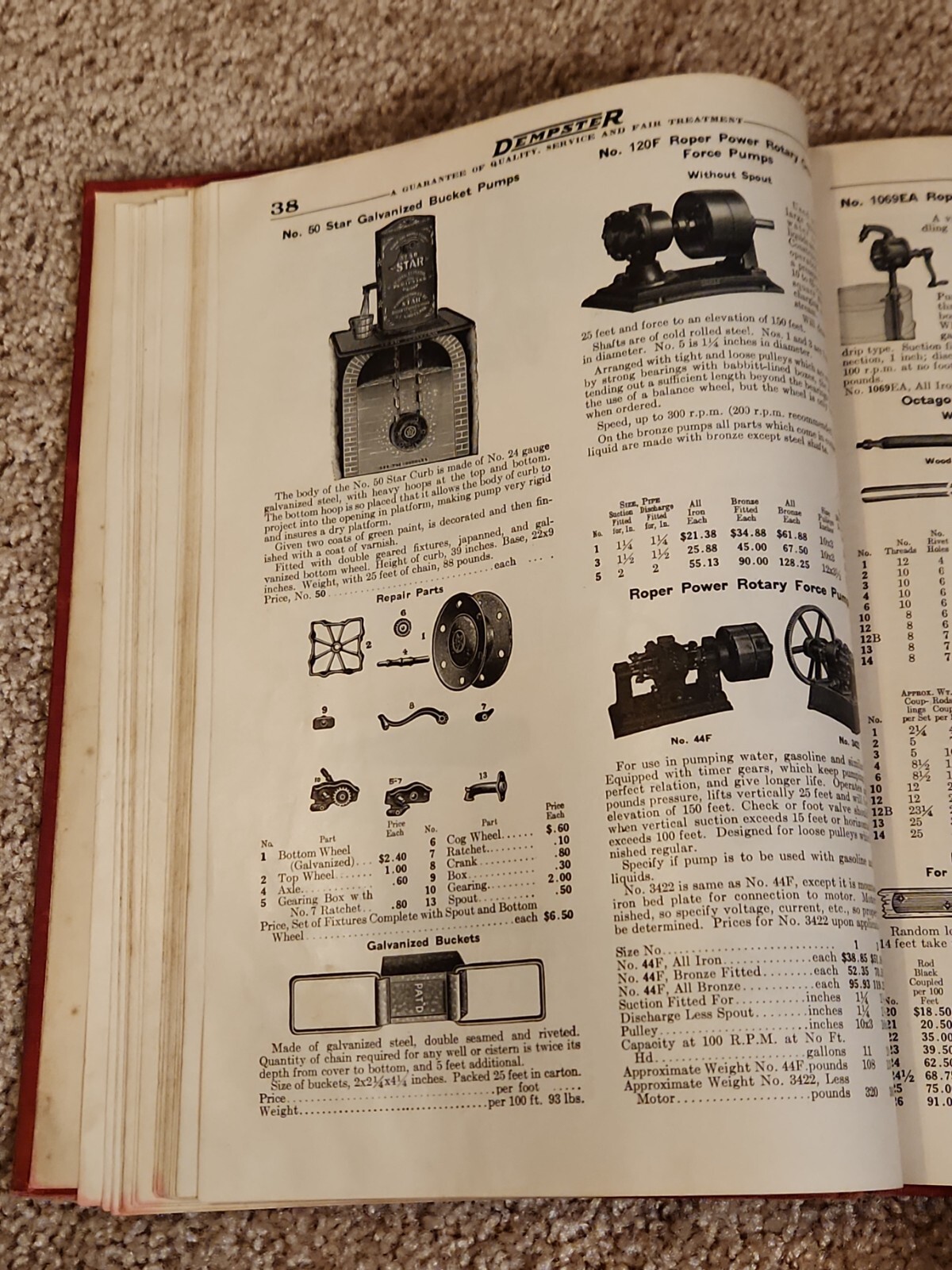 Dempster Mill Catalog 14 1938 Windmill Pump Tank Engines Beatrice NE