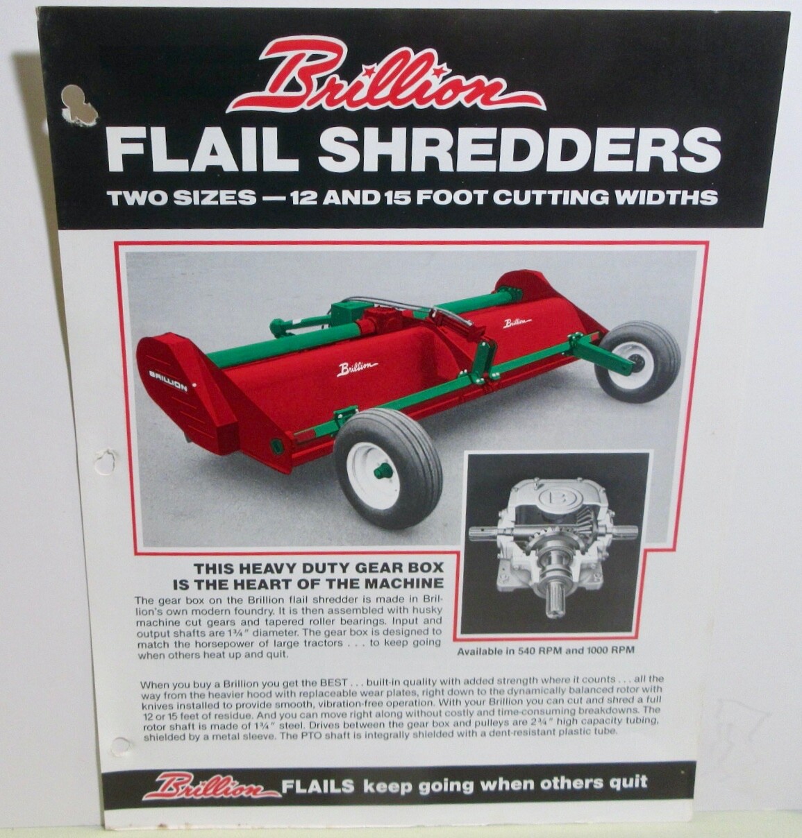 Brillion Iron Works Rotary Cutters & Flail Shredders Brochures