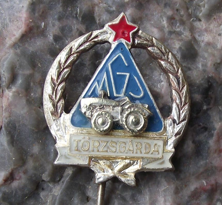 Antique MGJ Torzsgarda Hungary Hungarian Tractor Company Farming Pin Badge