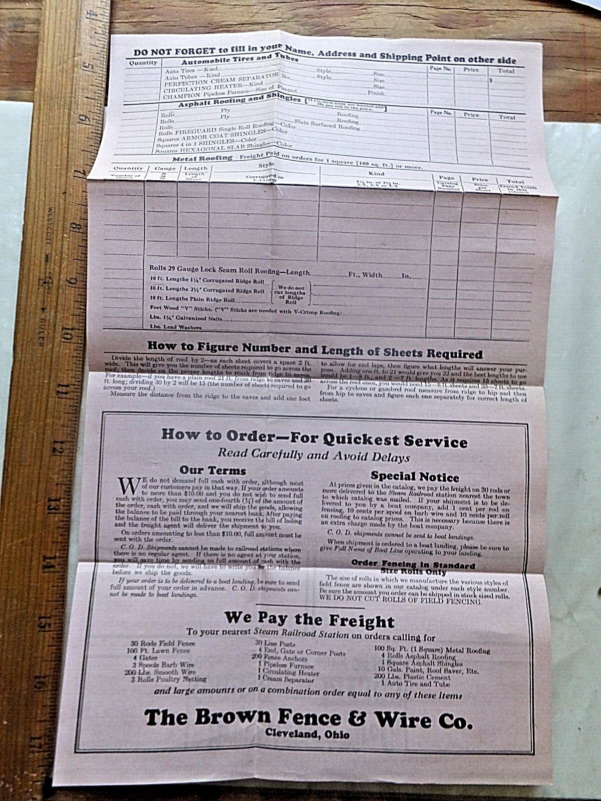 1929 Brown Fence & Wire Co. Sales Brochures. Fences, Paints, etc. Cleveland Ohio